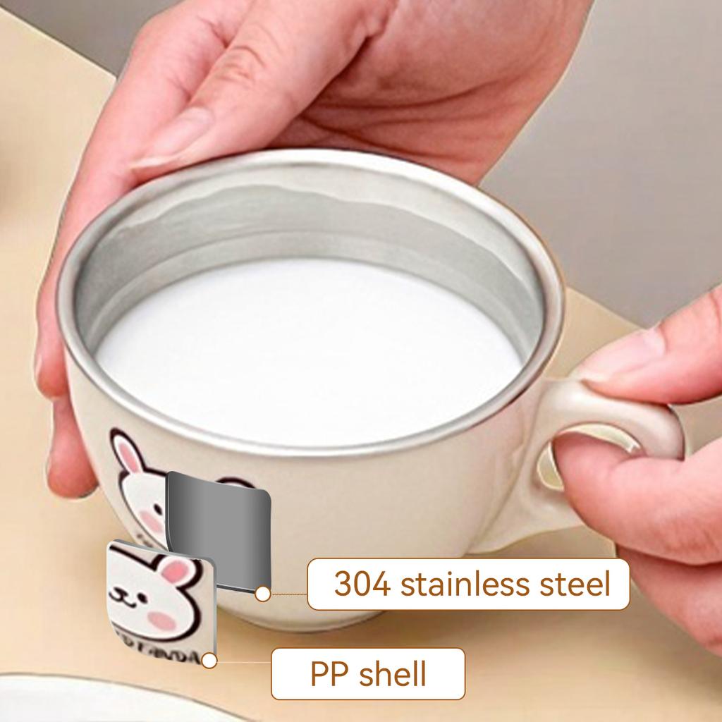 WORTHBUY 170ML Mini Water Cup Tumbler For Kids Students Removable 304 Stainless Steel Double Layer Milk Coffee Mug With Handle