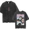 Anime Bleach Byakuya Kuchiki Grafica Maglietta Lavata Uomo Donna Moda Vintage Estiva T-shirt Cotone Uomo Donna Manica Corta Larga
