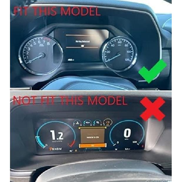 Korlot Carbon Fiber Style Center Console Dashboard Panel Navigation Frame Cover Trim Interior Accessories for Ford F150 2021-2023 (Dashboard(21-23