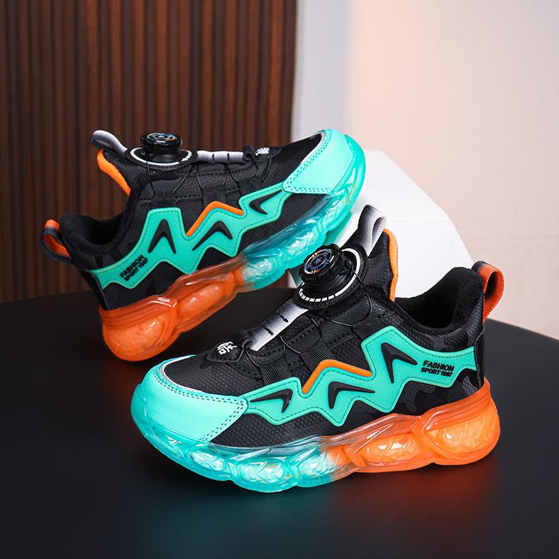 Autumn/Winter Kids Snow Sneakers Kids Short Fluff Sneakers Rotating Button Anti-Slip Sneakers Big Boy Cotton Shoes