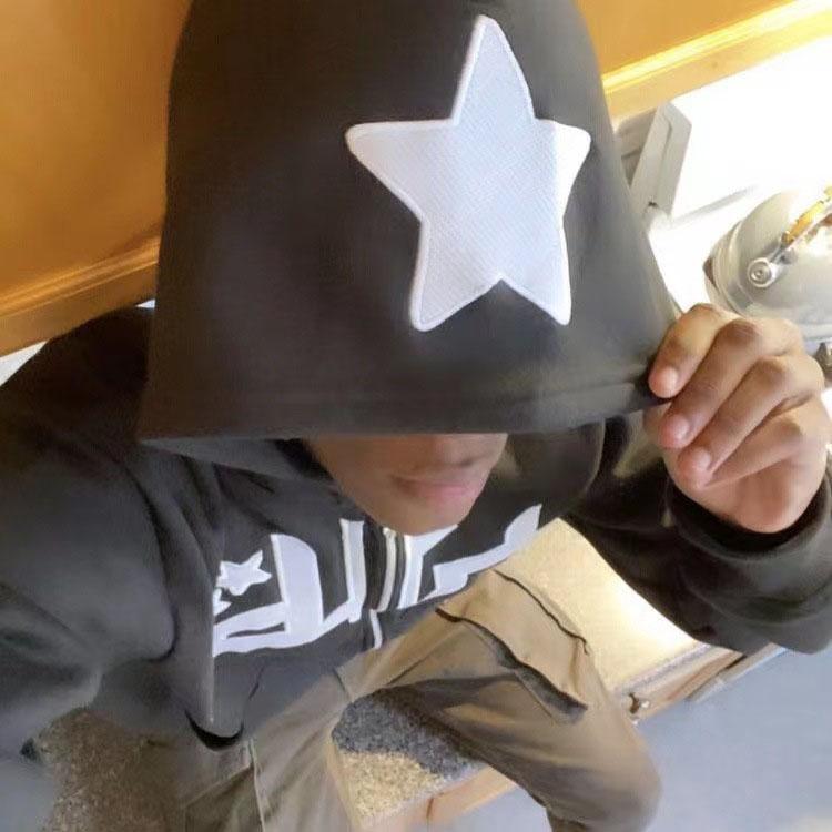 

Осенне-зимний тренд, толстовка с капюшоном с принтом для женщин и мужчин, кардиган, повседневное пальто в стиле хип-хоп с металлической молнией XXXL белый