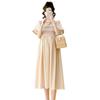 2026 Summer Embroidered Short Sleeve Maternity Dress