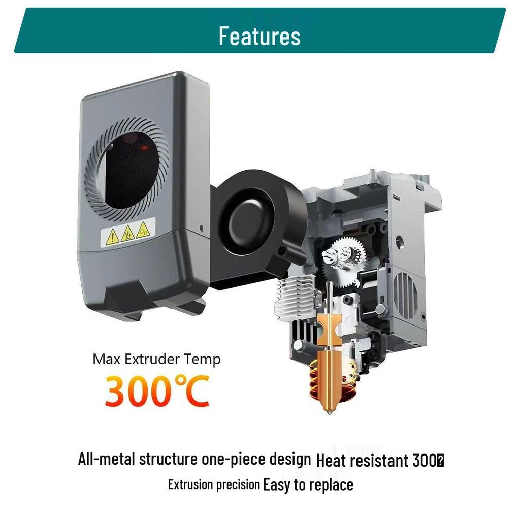 Flashforge 3D Yazıcı için AD5X Sertleştirilmiş Çelik Nozzle Montajı - Hızlı Çıkarılabilir Entegre Baskı Kafası.