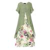 Floral Long Skirt Plus-size Women's Dress with Swing