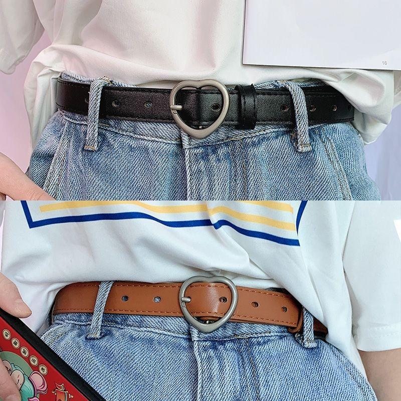 Stylish Womens No-hole Decorative Jeans Belt In Black Versatile Fashion Accessory