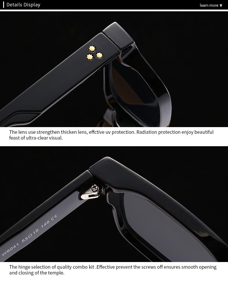 Foreign Trade  Popular Sunglasses With Rice Nails European And American Street Photography Ins Popular Model Square