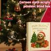 Fun Sloth Advent Calendar 2025 Cartoon Sloth 2D Flat Acrylic Pendant Christmas Surprise Blind Box Children's Gift