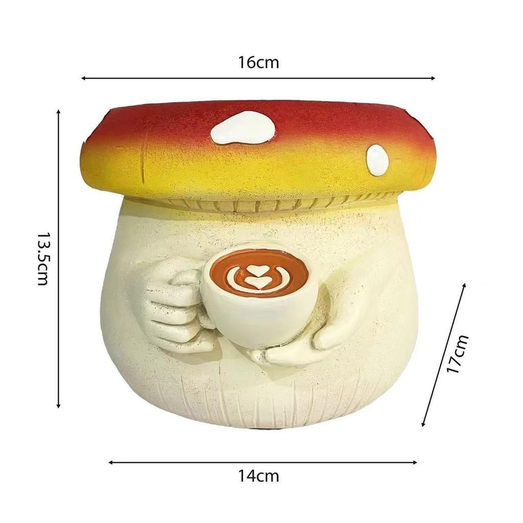 

Delightful Mushroom Belly Flower Pot Resin Coffee Mug Planter For Succulent Plants Coffee Cup Pot