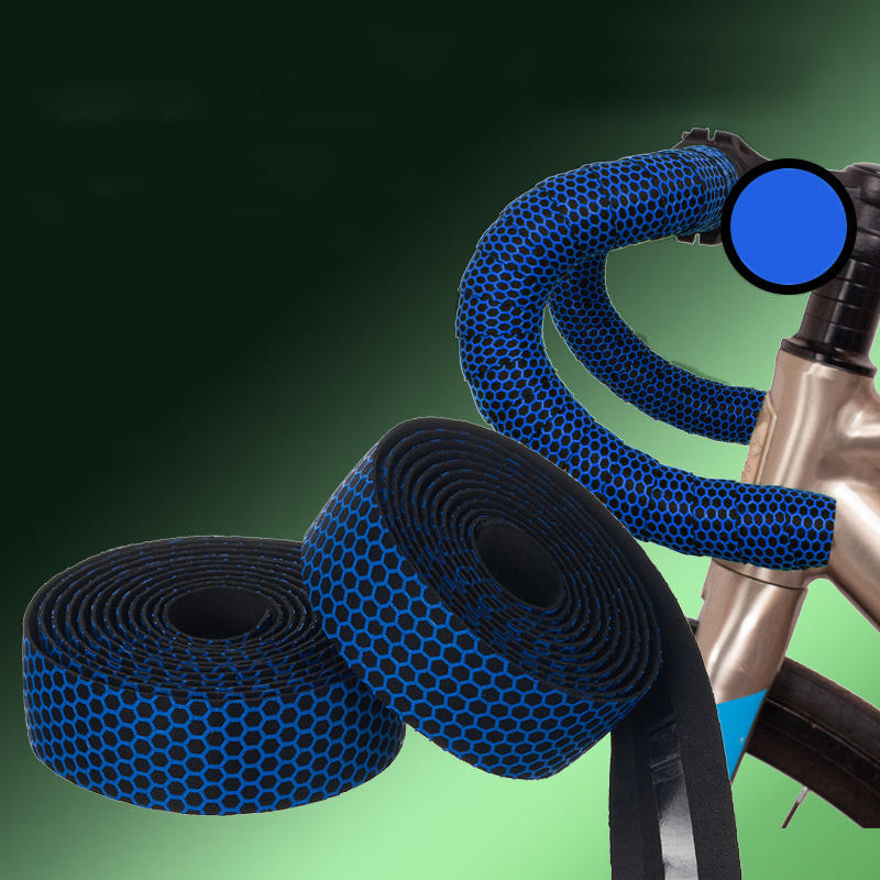 1 Set Bike Handlebar With Road Bike Handlebar With Shock Absorber Bike Honeycomb Handlebar (sticker Shape Random) Bike Accessories