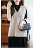 2025 Women's Pure Wool Knit Vest - Autumn/Winter Sleeveless Sweater, Perfect for Layering