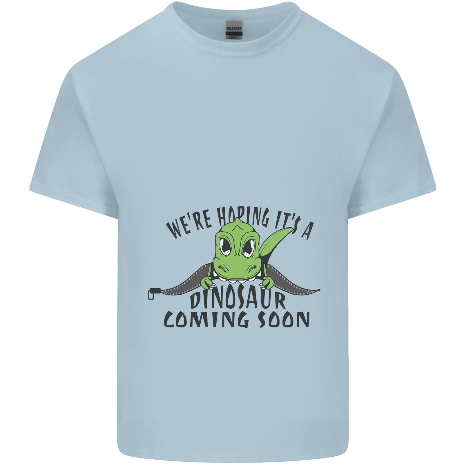 Dinosaur Coming Soon New Baby Pregnancy Pregnant Kids T-Shirt Childrens S