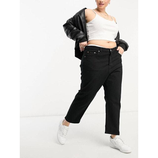 

Черные укороченные джинсы Levi s Plus 501