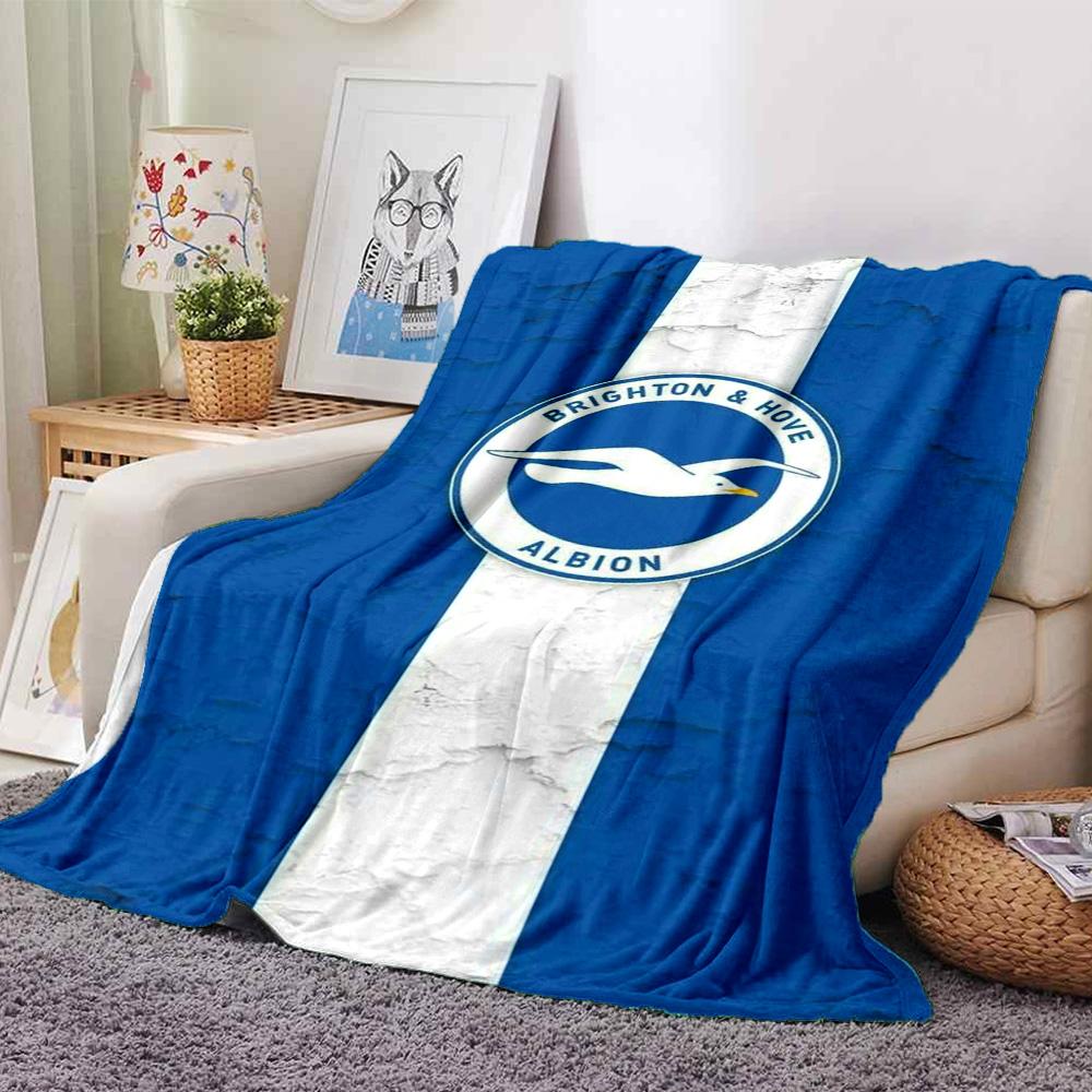 Brighton & Hove Albion Print Flannel Blanket High Quality Warm Comfortable Cover for All Seasons Perfect for Gifts Home Decor
