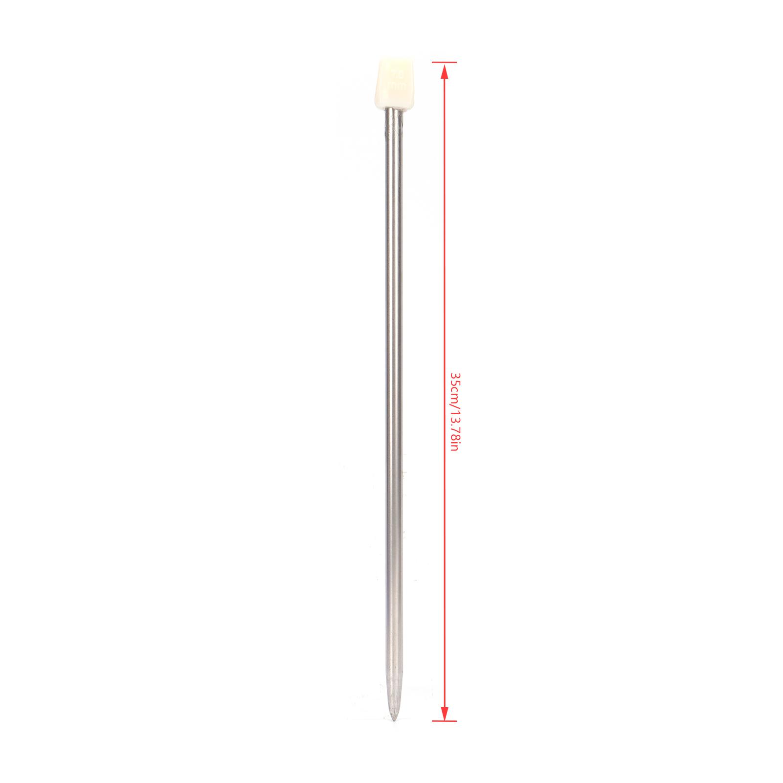 

22Pcs Knitting Needles Stainless Steel Straight Single Pointed Wool Weaving Tools(35cm )