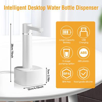 Desktop Water Dispenser Pump Electric Drink Dispenser Automatic Water Bottle Pump For Gallon Universal Bottles Rechargeable