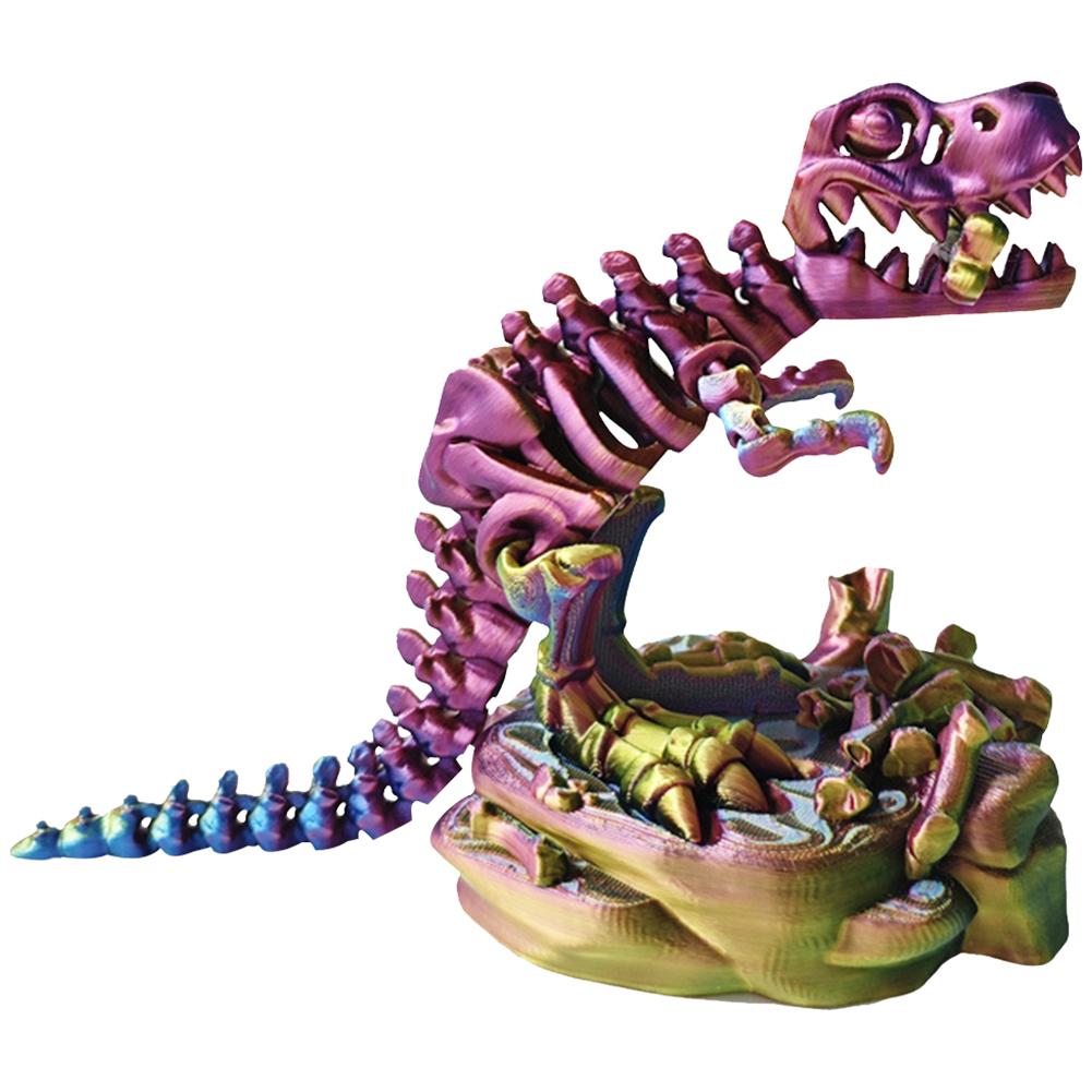 Standing Big Mouth Dinosaur Model Ornament Movable Joints 3D Model Skull T-Rex Articulated Tyrannosaurus Rex Creative Collection