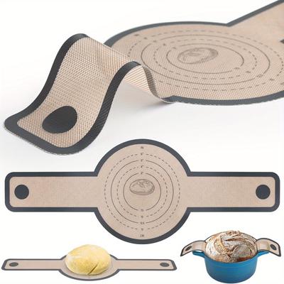1pc Silicone Bread Sling, Non-Stick & Reusable,Silicone Baking Mat for Dutch Oven, Bread Sling with Long Handles Easy To Clean