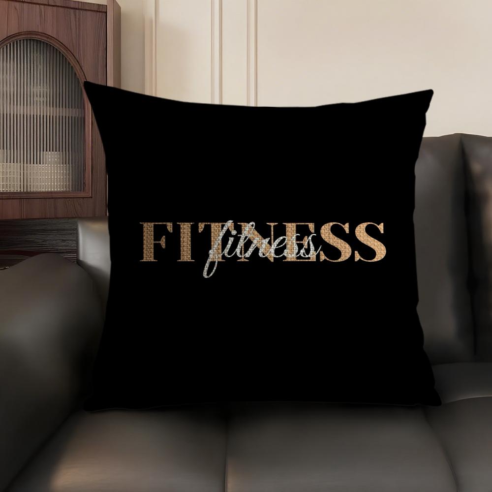 Simplicity Pattern Love Cushion Cover Natural Linen Organic Fabric Double-Sided Printing Sofa Home Decor Gift Pillow Case
