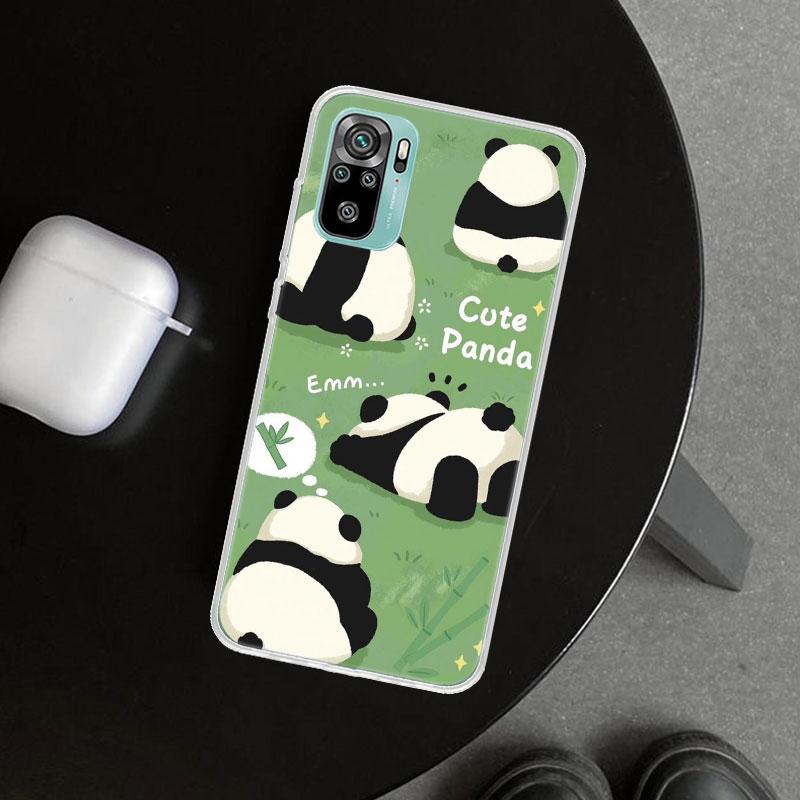 Cartoon Cute Panda Bear Phone Case Cover for Xiaomi Redmi Note 15 14 13 12 11 Pro Plus 14S 12S 11S 11T 11E 10S 10 Customized Fun
