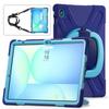 Tablet Case with Shoulder Strap for Samsung Galaxy Tab S10 FE+ SM-X620/SM-X626B TPU + PC + Silicone Kickstand Cover