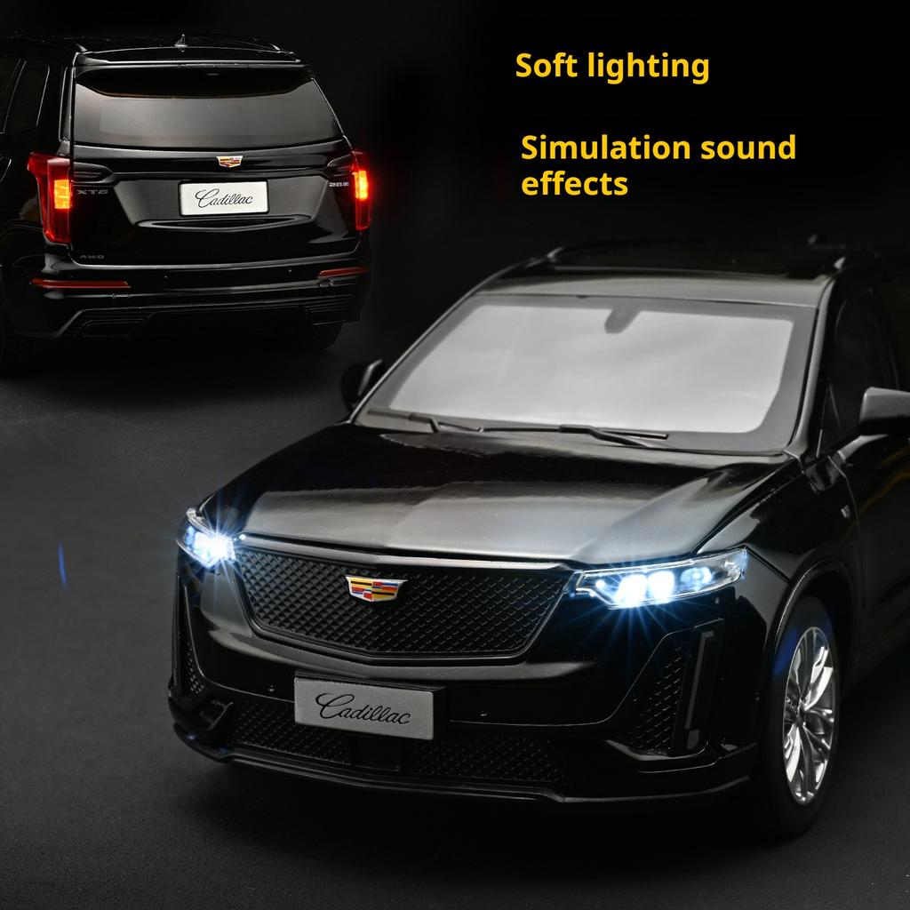 1:24 Cadillac XT6 Exquisite Alloy Simulation American Family SUV Car Model Decoration Toy Off-Road Vehicle Boys' Gift Collection