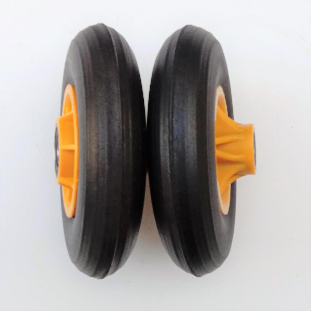 350-4 Silent Swivel Caster with Plastic Spoke and Solid Rubber Wheel for Small Carts