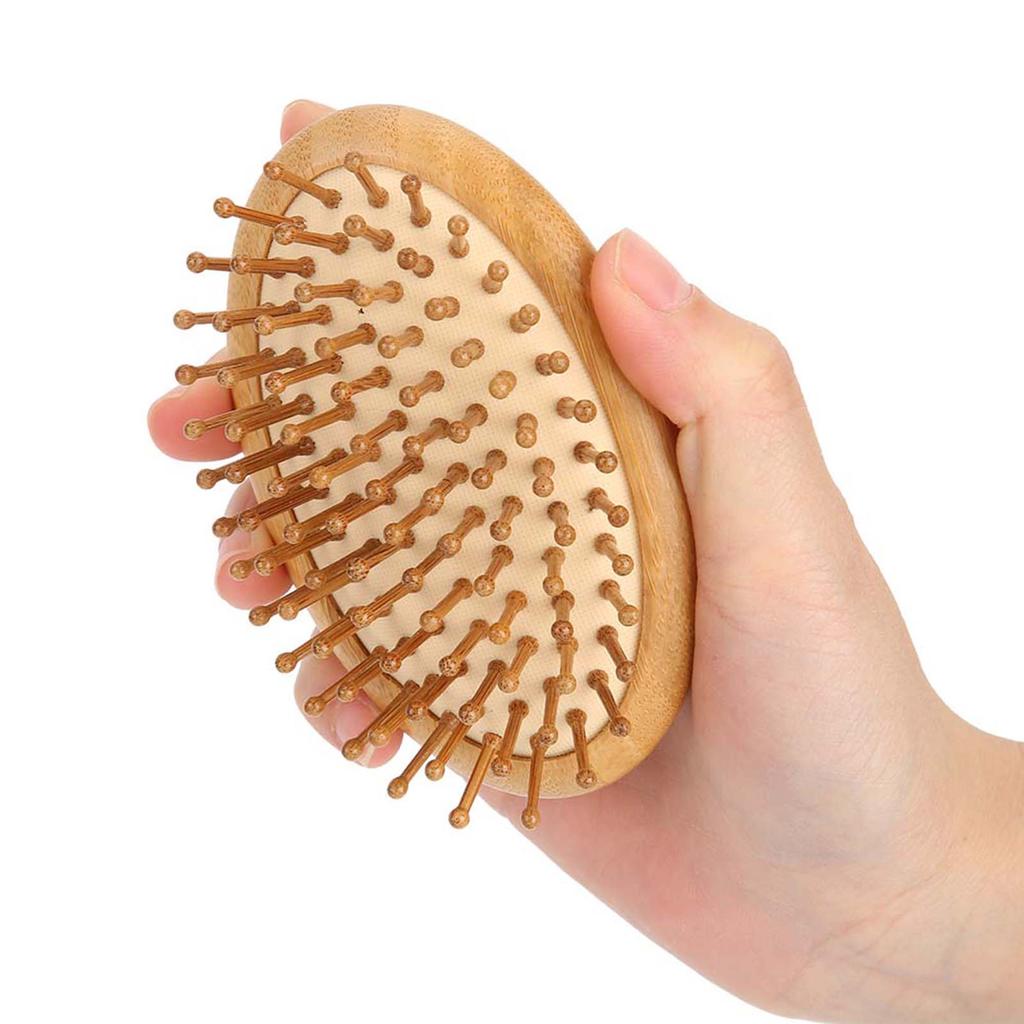 Wooden Massage Comb No Handle Scalp Care Styling Comb for Straight Curl HairComb