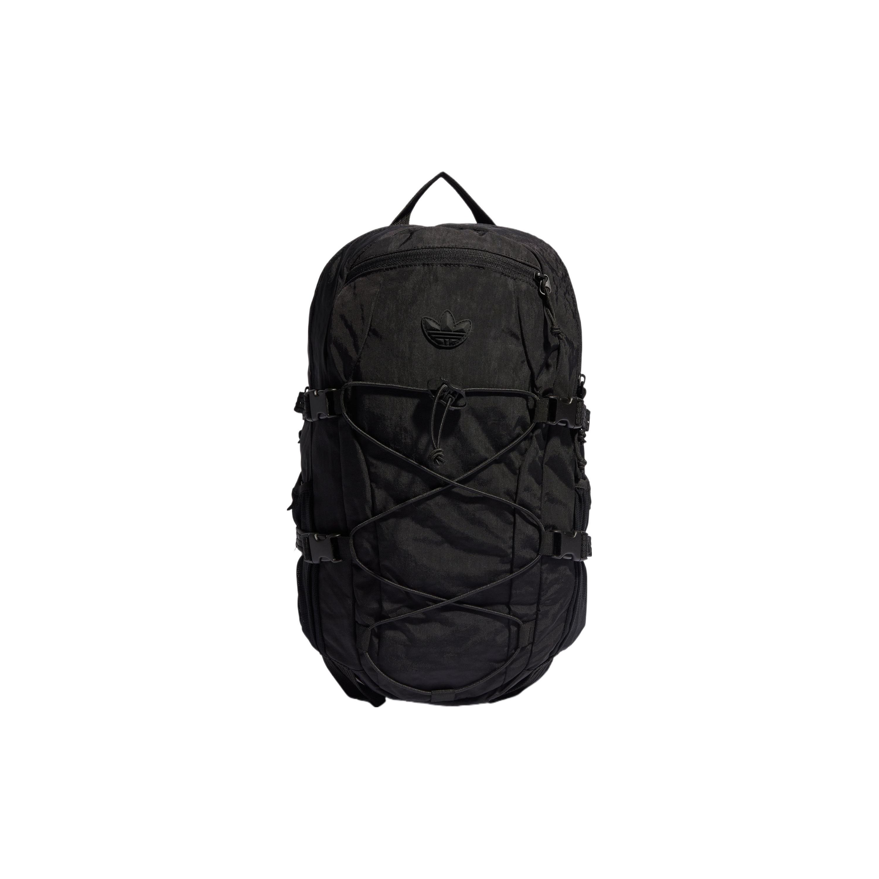 Adidas Originals Trefoil Sports Casual Recycled Nylon Backpack Unisex Backpack Black II3333 Black