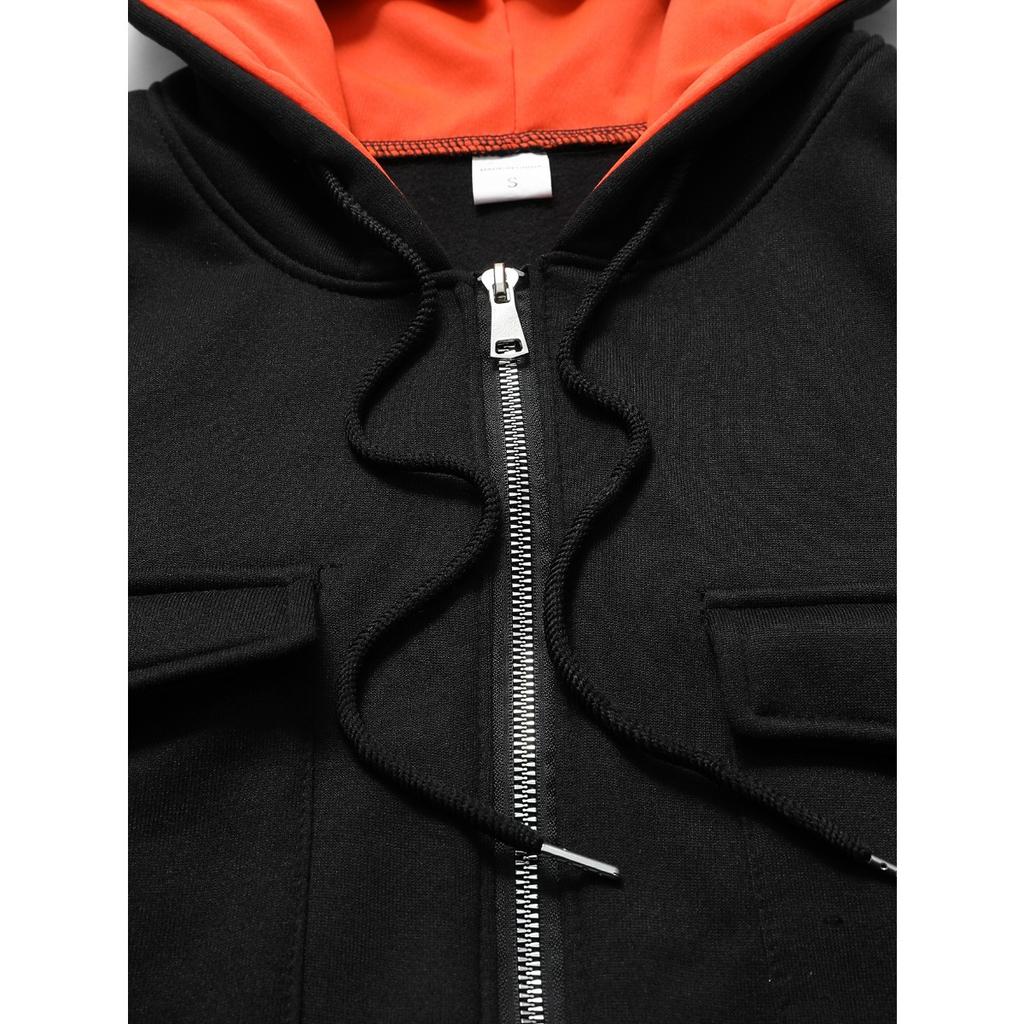 Herbst- und Winterfleece Warmer Herren-Hoodie, Übergröße Lässig Trendiger Reißverschluss-Hoodie Kapuzen-Sweatshirt