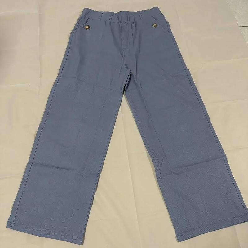 

2024 модные прямые женские брюки с высокой талией, весенне-летняя уличная одежда, офисные женские повседневные свободные брюки с карманами 30265 4XL серый