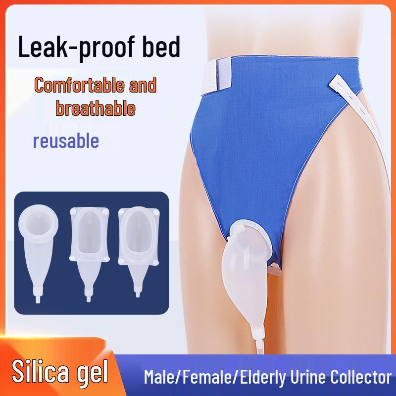 Prodyšné silikonové spodní prádlo pro sběr moči pro ležící muže a ženy