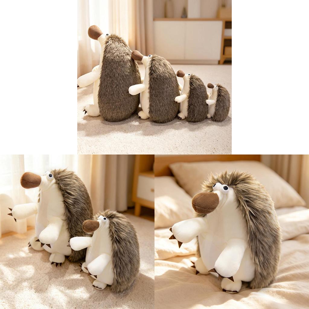 Plush Hedgehog Stuffed Animal Toy With Pp Cotton Filling For Kids Gift And Decoration