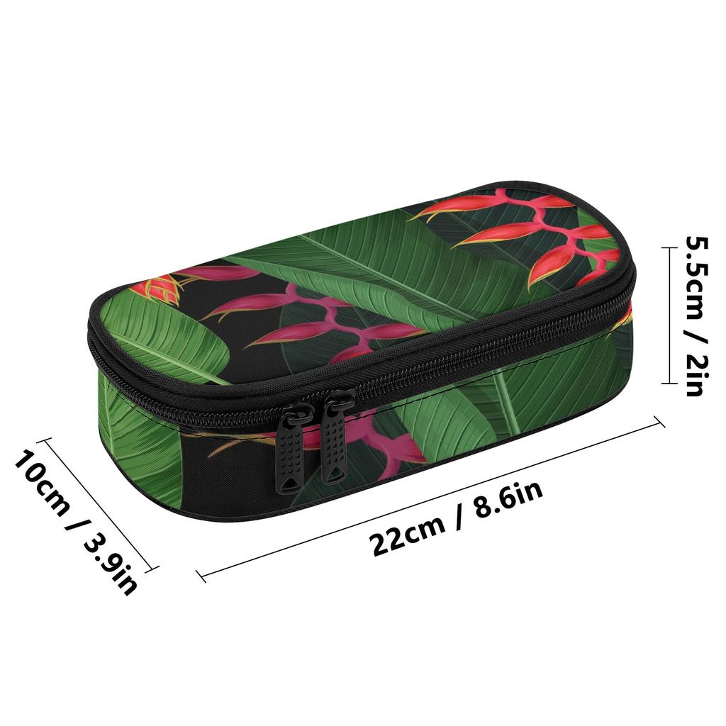 Pencil Case 300D Polyester Multi Compartment Zipper Closure with Mesh Pocket Removable Divider and Pen Slots for School and Study