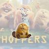 1/6Pcs Keychain Transparent Acrylic Finish Lightweight Keychain Cartoon Beaver Design Expressive Character Key Holder Bags Phone Accessories