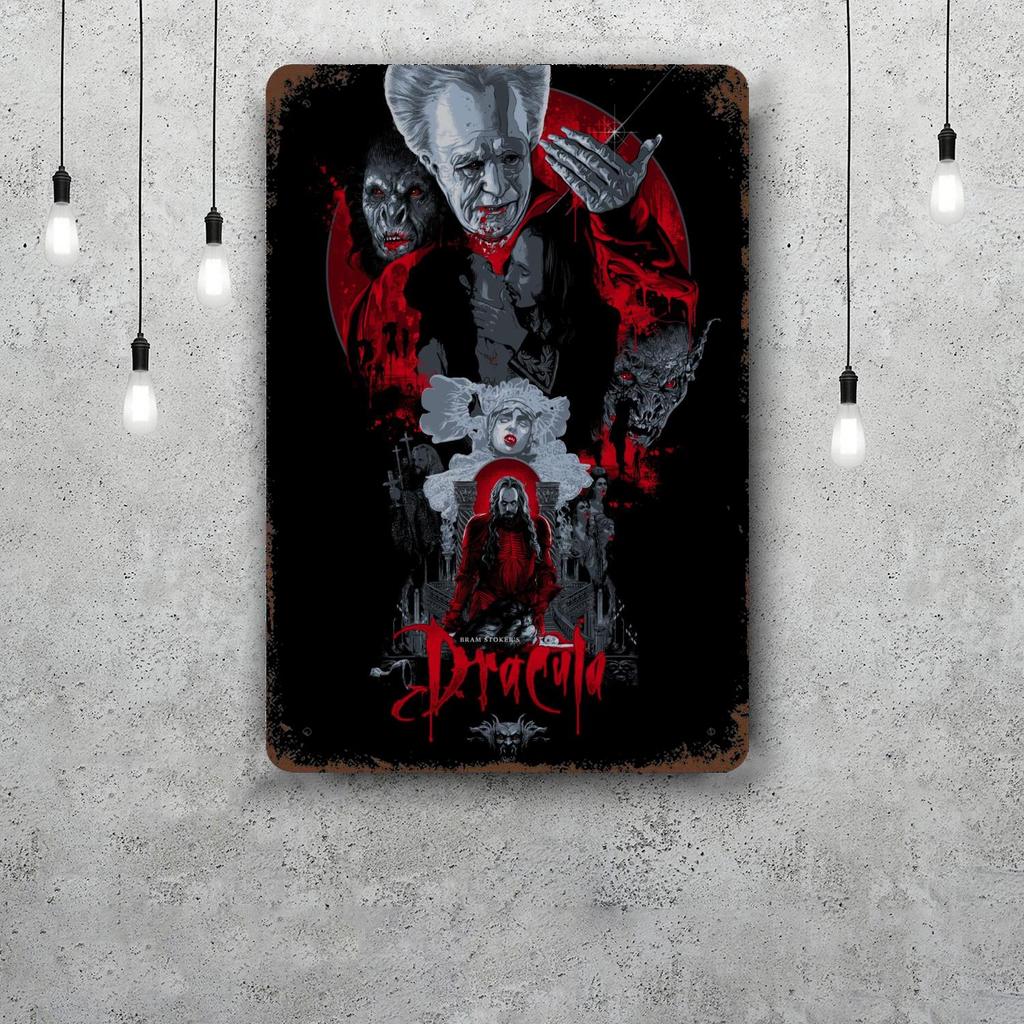 bram stokers dracula Vintage Metal Tin Signs Posters Decor Retro Metal Plaque Wall Art Decor for Garage Bar