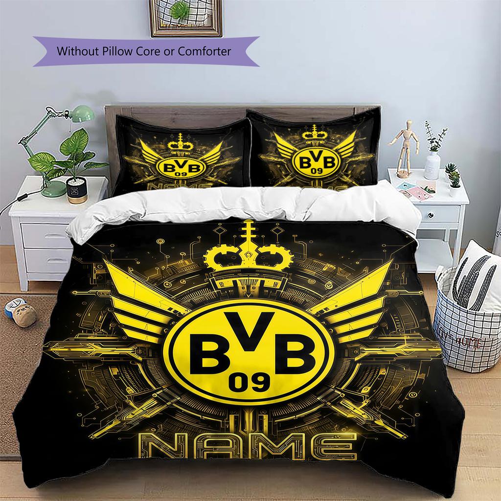 Custom Name BVB 09 Pattern Bedding Quilt Set Home Decoration Gift (1 * Duvet Cover + 2 * Pillowcase Without Core)