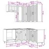 Kitchen Unit LUCCA 8 Pcs Grey Sonoma Engineered Wood