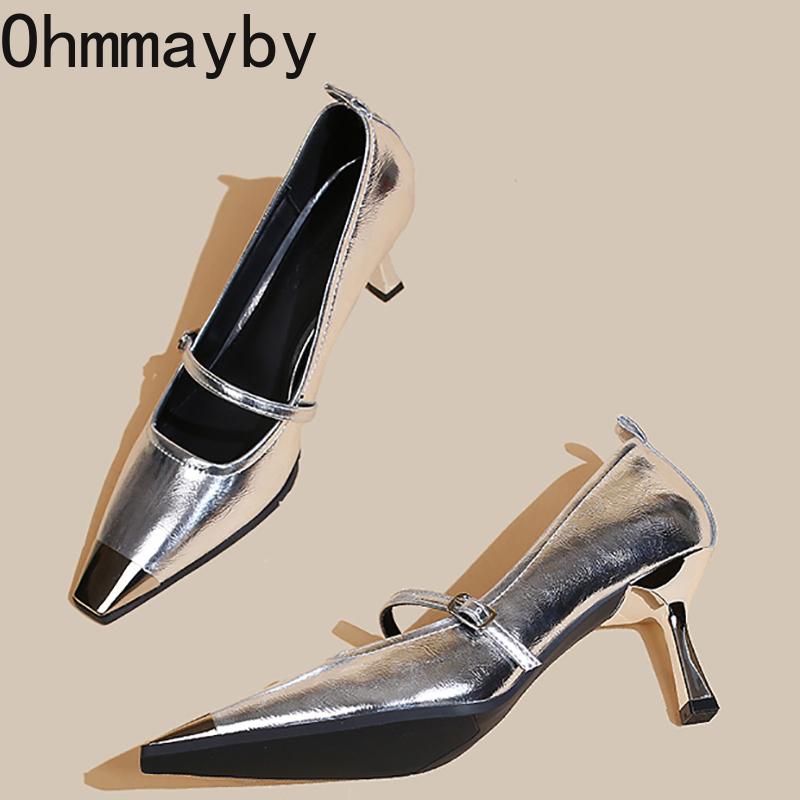 Designer Pointed Toe Women Mary Jane Shoes Fashion Shallow Slip On Shoes Spring Autumn Wedding Party Shoes