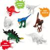 Acquerello Dinosauro Fai da Te - Kit da Colorare Dinosauro per Bambini e Bambine - Set Giocattolo Dinosauro 3D da Colorare, Pittura Artistica Fai da Te per Bambini