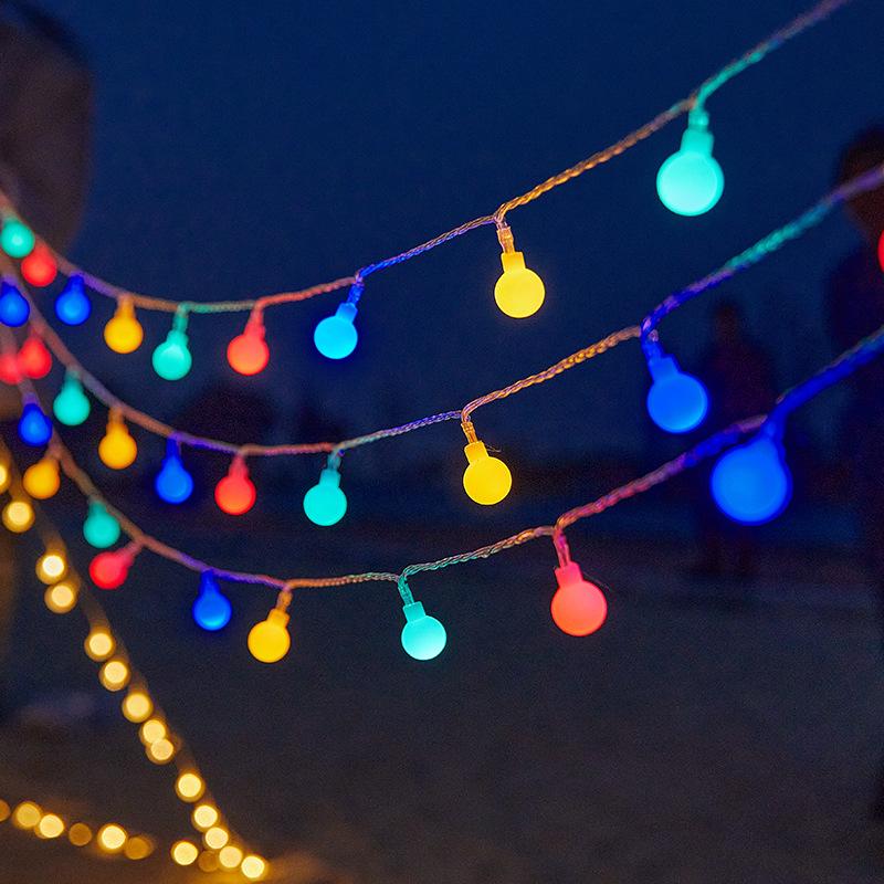 LED Mini Colorful String Lights Camping Atmosphere Lights Christmas Outdoor Garden Festival Decorative Lights Battery-Powered