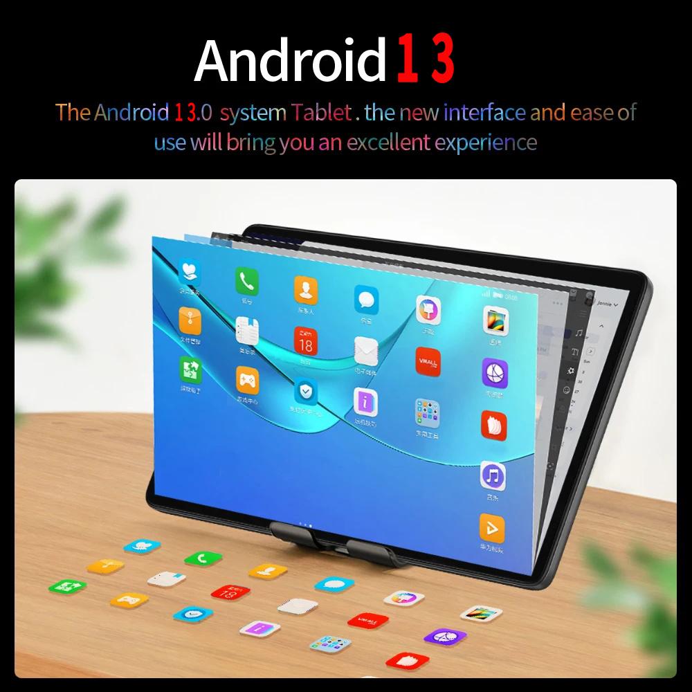 10.1 Inch 8GB+256GB Tablet PC Wifi+4G+Bluetooth Phablet Android 13