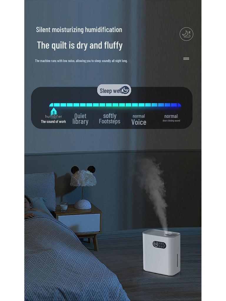 Heated Ultrasonic Humidifier: Large Capacity, Silent, WiFi-Enabled Aromatherapy Machine for Home and Office