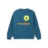 Li Ning Urban Outdoor Series Floral Print Loose Round Neck Pullover Sweatshirt Men Sweatshirt Blue AWDRF35-1