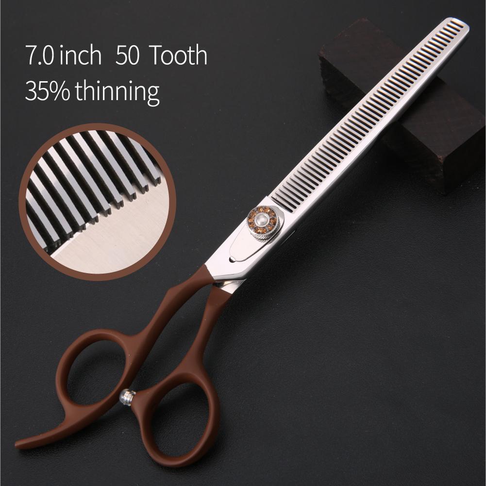Fenice 7.0 inch Dog Grooming Scissors Professional Left Handed Scissors for Groomers Shears Curved Thinning Chunker Assceories