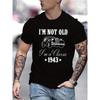 European Size Car & Funny Slogan Pattern Print Men's T-shirt, Graphic Tee Men's Summer Clothes, Men's Outfits