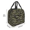 US Army Camouflage Tiger Stripe Insulated Lunch Bag for Women Office Cooler Thermal Food Box Tote Lunch Boxes Container