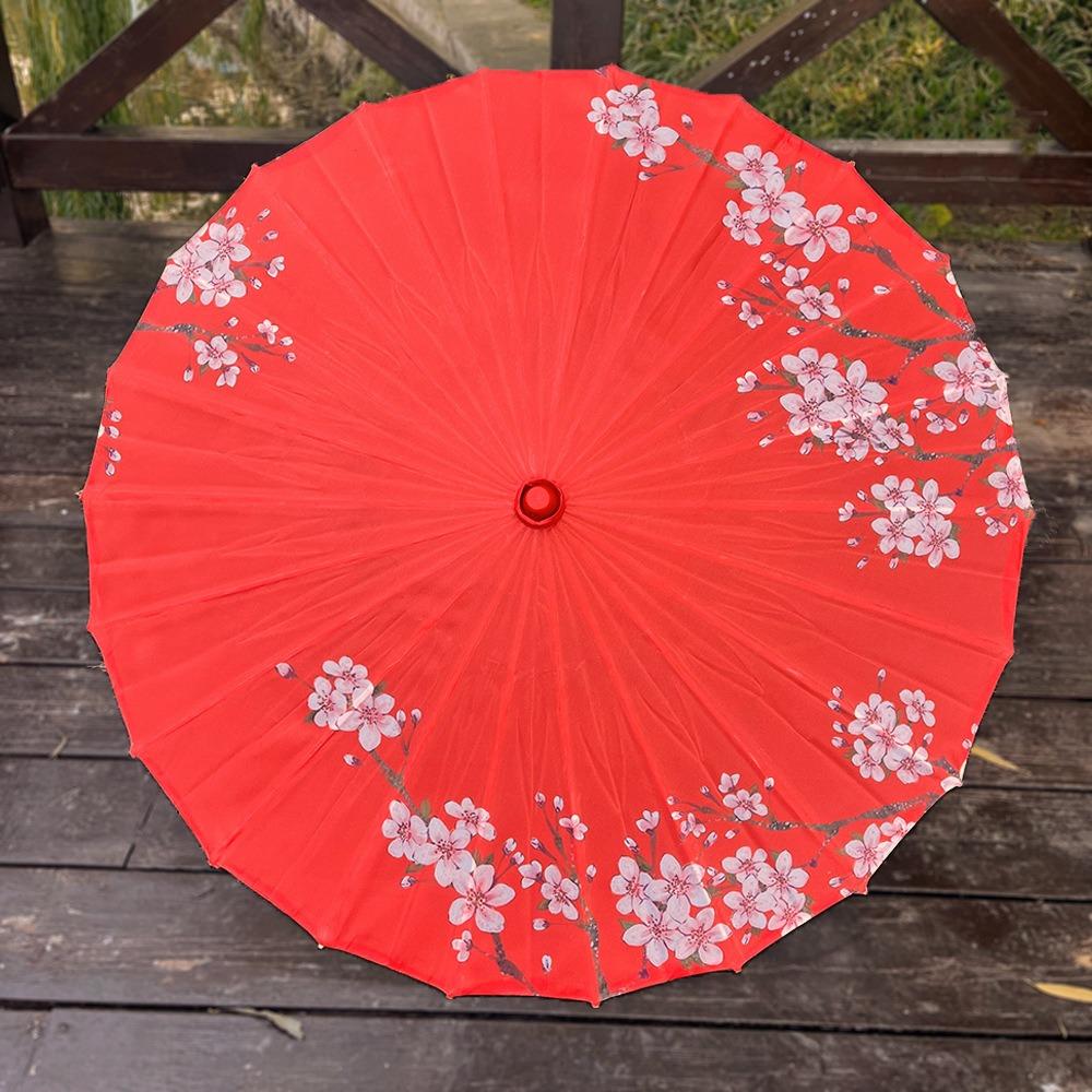 Chinese Antique Style Oiled Paper Umbrella 70cm 10 Colors Women Decorative Umbrella Bridesmaids Party Scenery Dance Performance