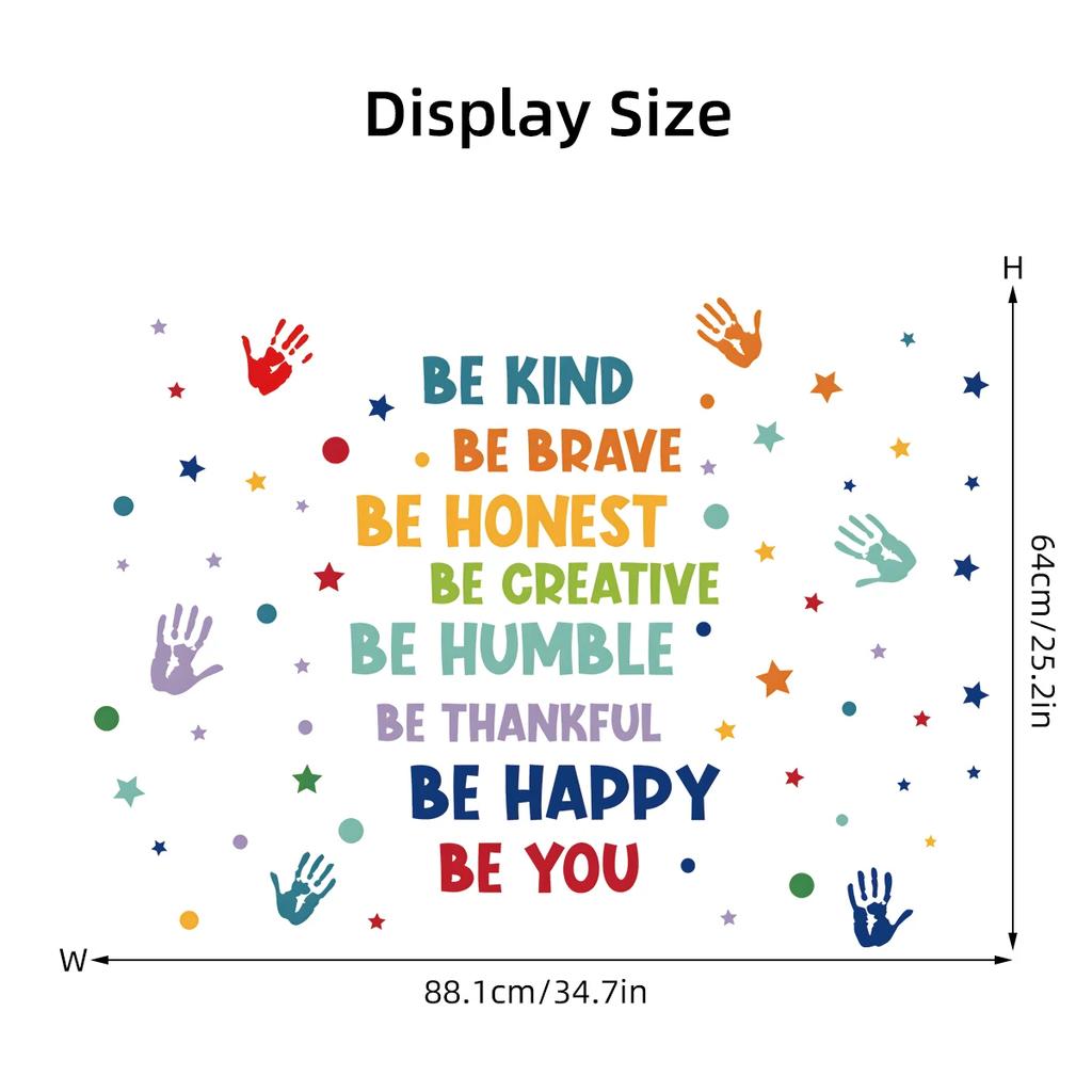 Colorful Inspirational Phrases Text Wall Stickers For Kids Room Background Wall Decals Living Room Decoration Home Decor