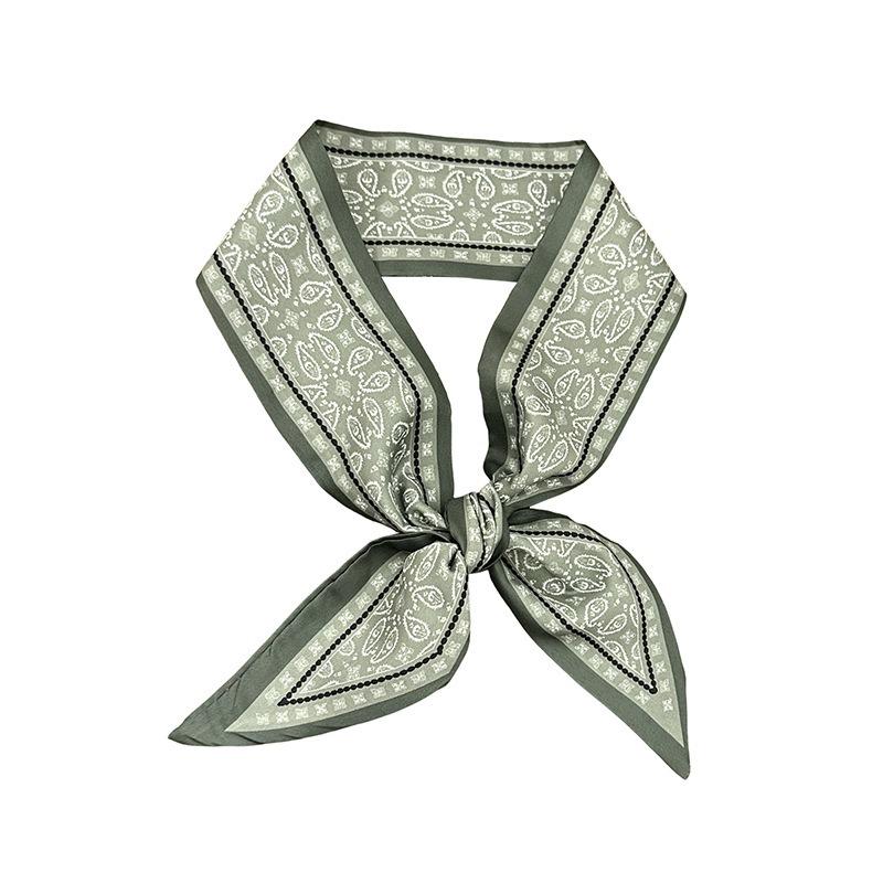 Cashew flower silk scarf, high-end decorative scarf, small fresh binding bag accessories, souvenir streamer, headscarf, headband, hair tie