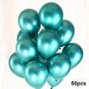 QAKGL 50 Pc Chrome Metal Color Party Decoration Balloons 12'' Latex Round Balloon Birthday Party  Balloons Metallic